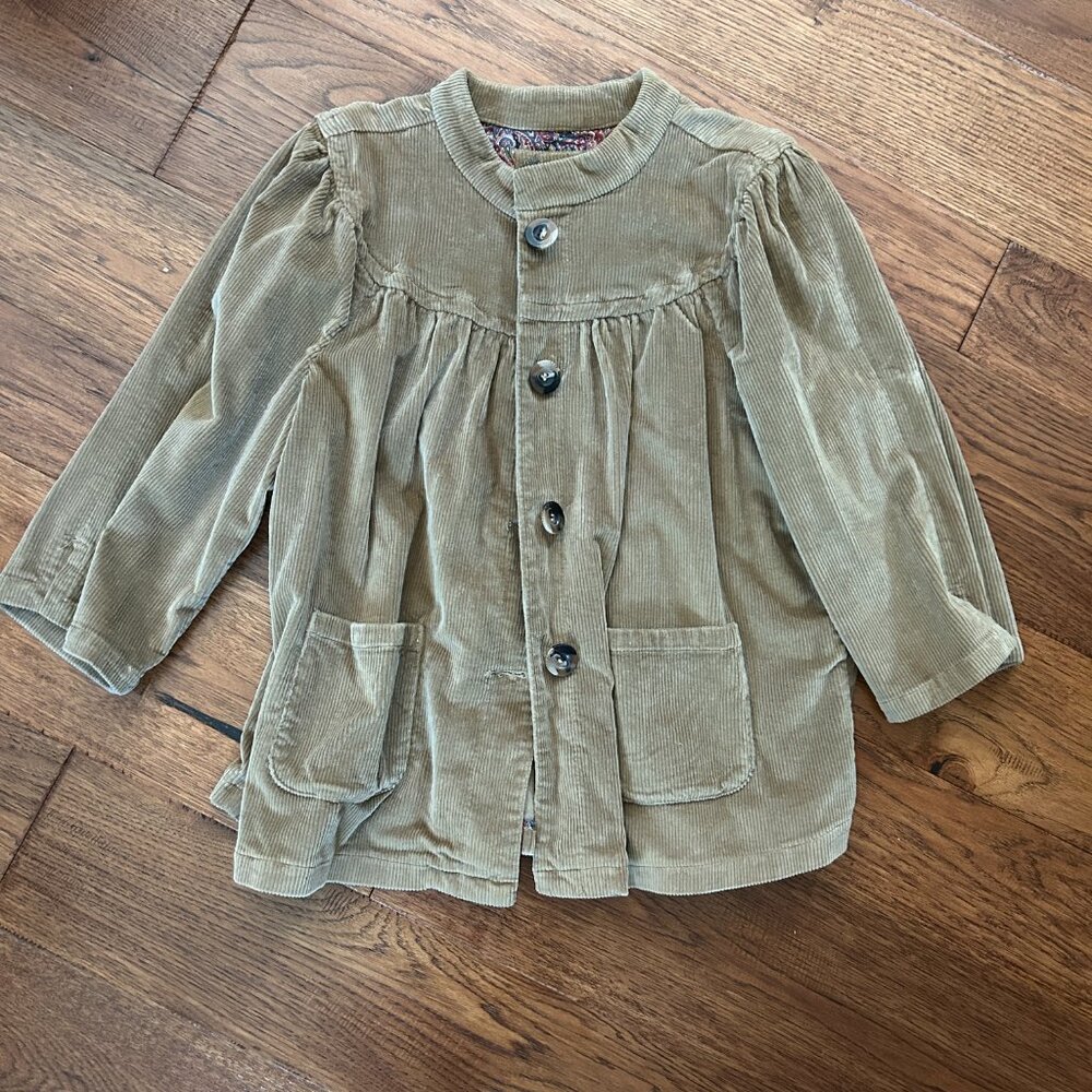 Live a Little Olive Green Corduroy Button-Front Jacket